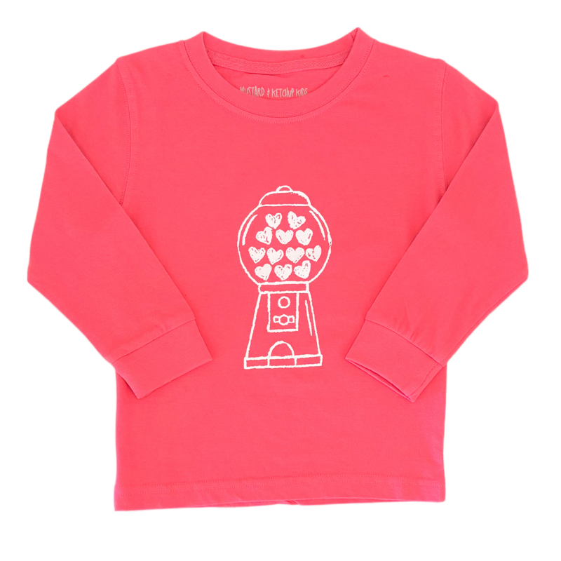 Mustard & Ketchup Mustard & Ketchup LS Pink Bubble Gum T-Shirt