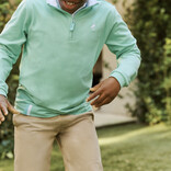 The Beaufort Bonnet Company TBBC Prepletic Hayword Half Zip - Turks Teal