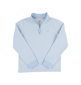 The Beaufort Bonnet Company TBBC Hayword Half Zip - Beale Street Blue Stripe