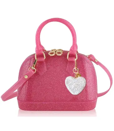 Carrying Kind Carrying Kind Follow Your Heart Cate Hot Pink Sparkle Purse