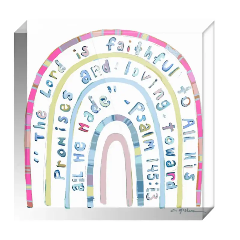 Chelsea McShane Art Promise Keeper Pink Arcylic Block