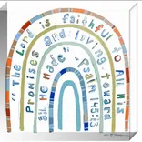 Chelsea McShane Art Promise Keeper Blue Arcylic Block