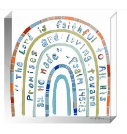 Chelsea McShane Art Promise Keeper Blue Arcylic Block