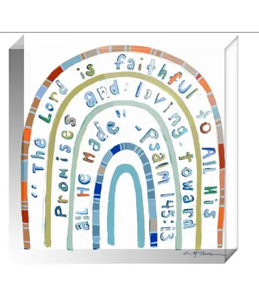 Chelsea McShane Art Promise Keeper Blue Arcylic Block