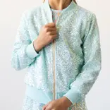 Mila & Rose Mila & Rose Aqua Sequin Jacket