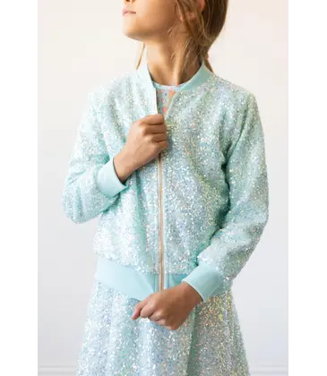 Mila & Rose Mila & Rose Aqua Sequin Jacket