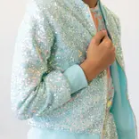 Mila & Rose Mila & Rose Aqua Sequin Jacket