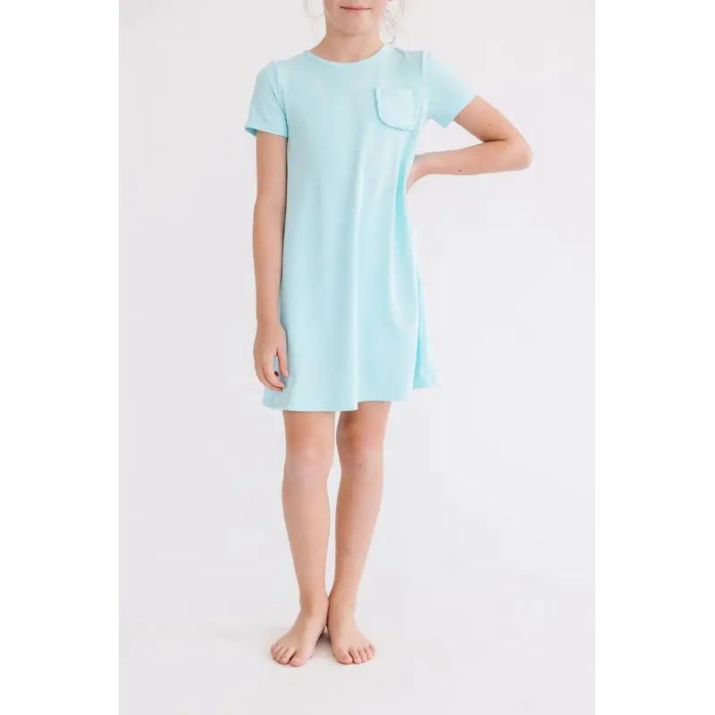 Mila & Rose Mila & Rose Aqua T-Shirt Dress