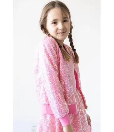 Mila & Rose Mila & Rose Bubblegum Pink Sequin Jacket