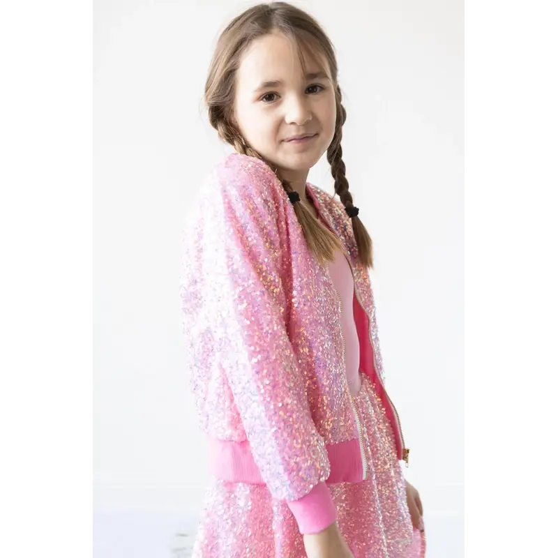 Mila & Rose Mila & Rose Bubblegum Pink Sequin Jacket