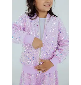 Mila & Rose Mila & Rose Lilac Velvet Sequin Jacket