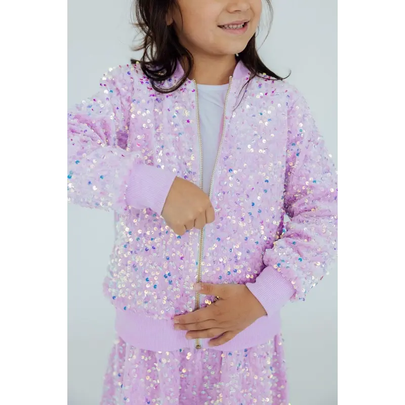 Mila & Rose Mila & Rose Lilac Velvet Sequin Jacket