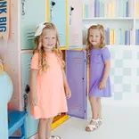 Mila & Rose Mila & Rose Neon Coral T-Shirt Dress