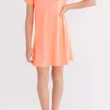 Mila & Rose Mila & Rose Neon Coral T-Shirt Dress