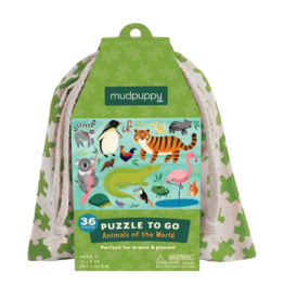 Chronicle Books Mudpuppy Puzzle To Go: Animals of the World