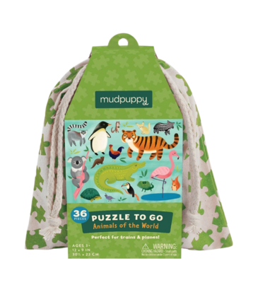 Chronicle Books Mudpuppy Puzzle To Go: Animals of the World