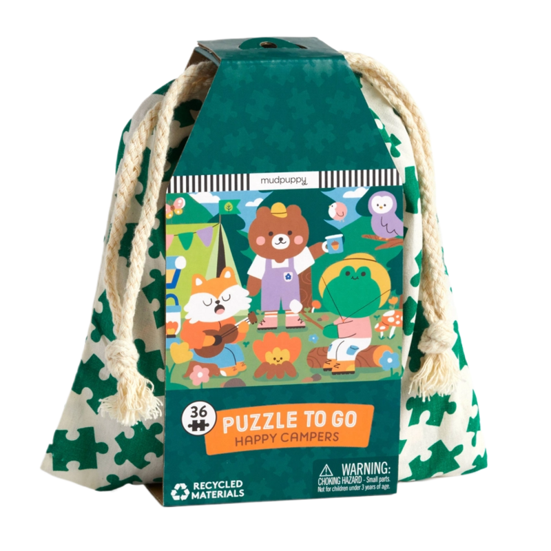 Chronicle Books Mudpuppy Puzzle To Go: Happy Campers