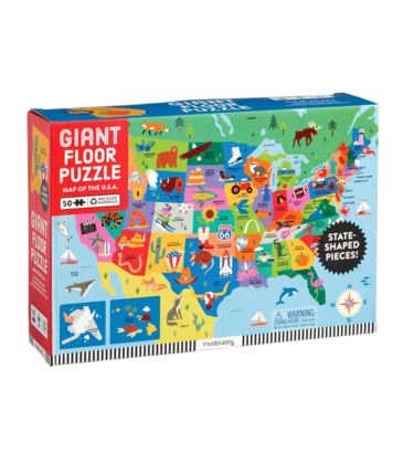 Chronicle Books Mudpuppy Map of the USA Giant Floor Puzzle