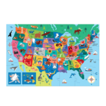 Chronicle Books Mudpuppy Map of the USA Giant Floor Puzzle