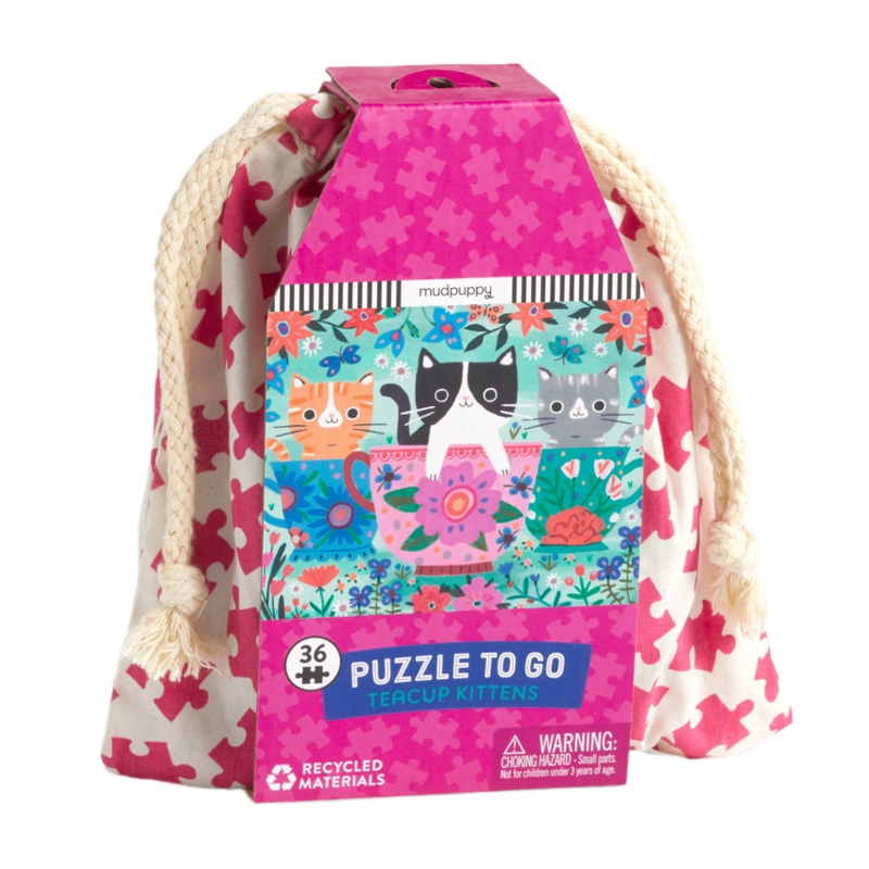 Chronicle Books Mudpuppy Puzzle To Go: Teacup Kittens