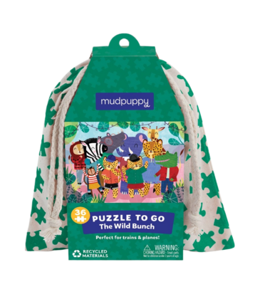 Chronicle Books Mudpuppy Puzzle To Go: The Wild Bunch