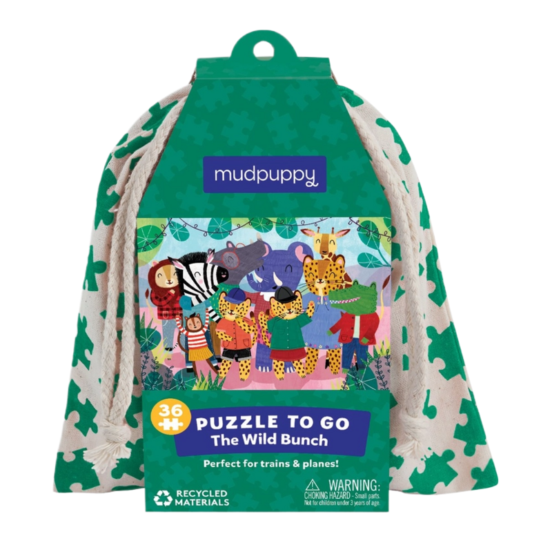 Chronicle Books Mudpuppy Puzzle To Go: The Wild Bunch