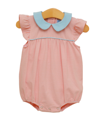 Trotter Street Kids Trotter Street Kids Coral Stripe/Light Blue Genevieve Bubble