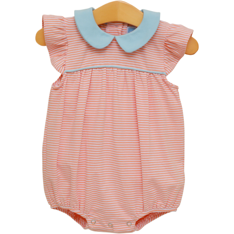 Trotter Street Kids Trotter Street Kids Coral Stripe/Light Blue Genevieve Bubble
