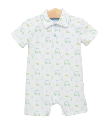 Trotter Street Kids Trotter Street Kids Caddy Club Polo Romper