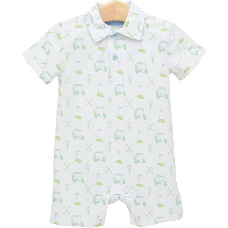 Trotter Street Kids Trotter Street Kids Caddy Club Polo Romper