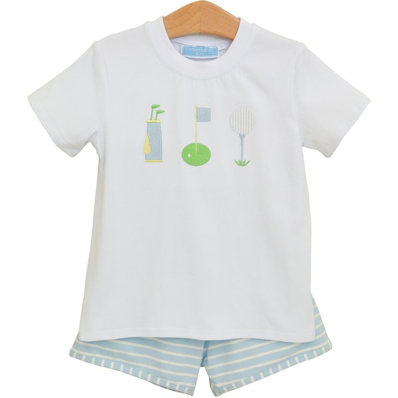 Trotter Street Kids Trotter Street Kids Tee Time Short Set