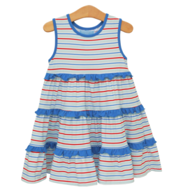 Trotter Street Kids Trotter Street Kids Patriotic Stripe Tinsley Twirl Dress