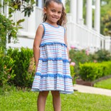 Trotter Street Kids Trotter Street Kids Patriotic Stripe Tinsley Twirl Dress