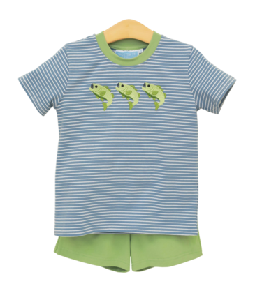 Trotter Street Kids Trotter Street Kids Hooked on Fishing Short Set