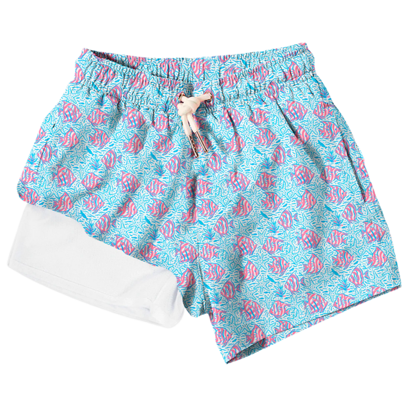 Bermies Coral Fish Swim Trunks
