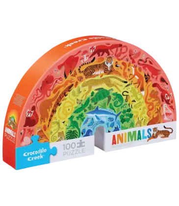 Crocodile Creek 100pc Puzzle - Rainbow Animals