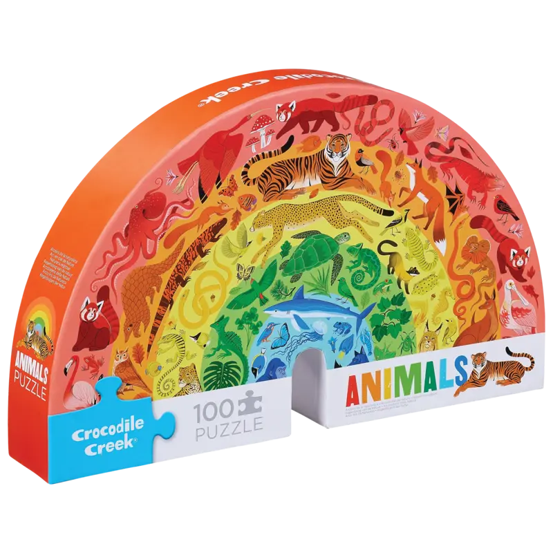 Crocodile Creek 100pc Puzzle - Rainbow Animals