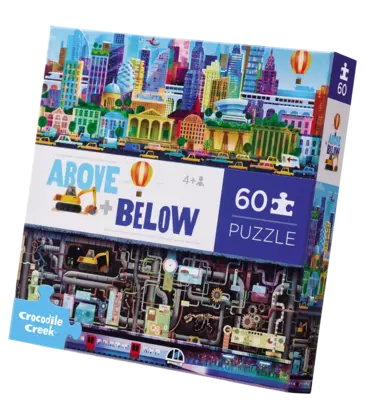 Crocodile Creek 60pc Above & Below Puzzle - Big City