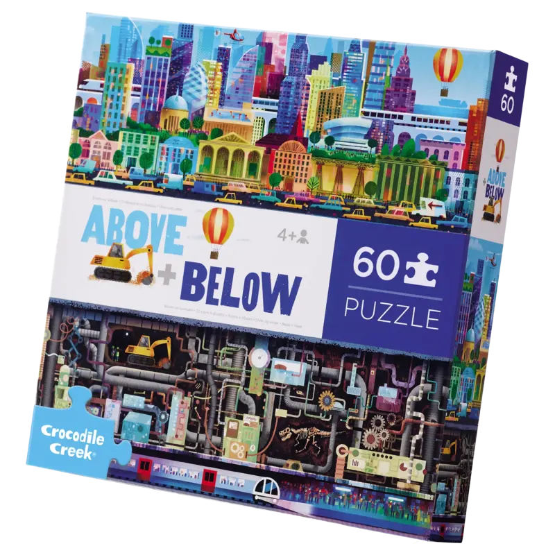 Crocodile Creek 60pc Above & Below Puzzle - Big City