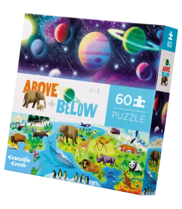 Crocodile Creek 60pc Above & Below Puzzle - Earth & Space
