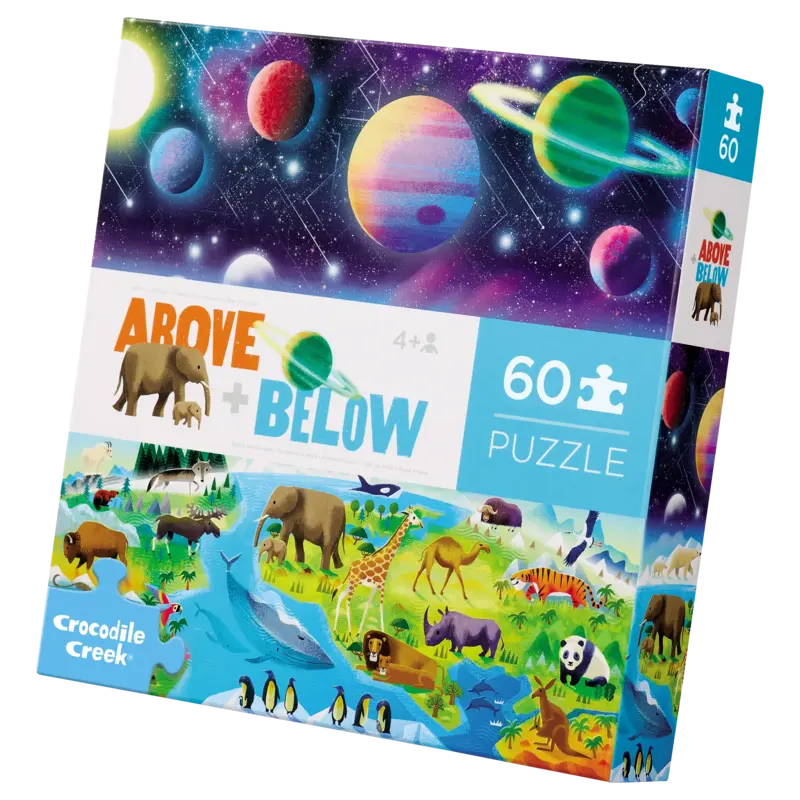 Crocodile Creek 60pc Above & Below Puzzle - Earth & Space