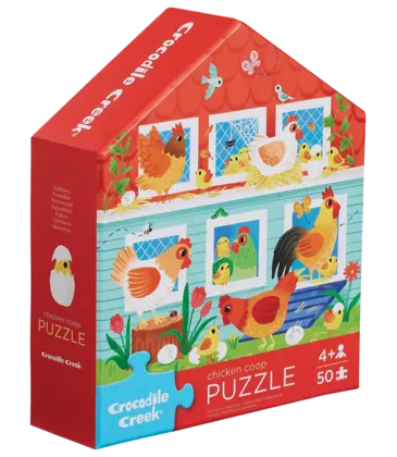 Crocodile Creek 50pc Puzzle - Chicken Coop