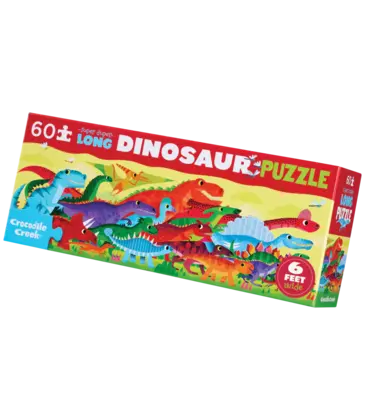 Crocodile Creek 60pc Super Duper Long Puzzle - DinoWorld