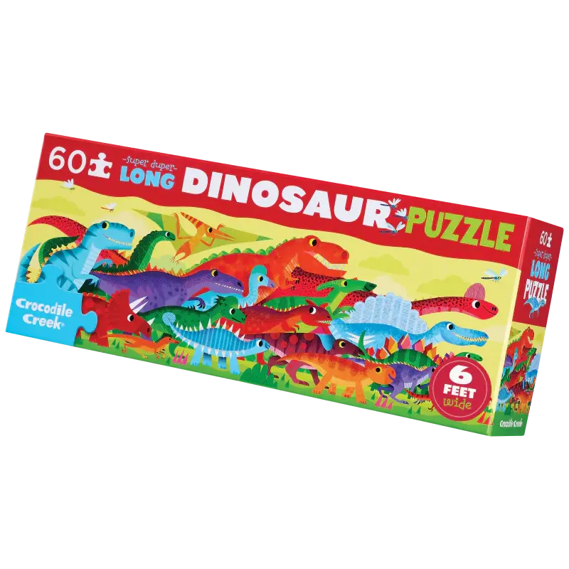 Crocodile Creek 60pc Super Duper Long Puzzle - DinoWorld