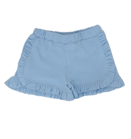 Luigi Luigi Sky Blue Ruffle Trim Shorts
