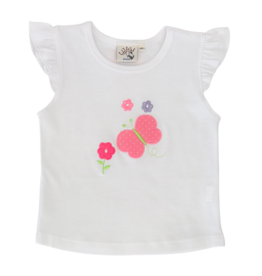 Luigi Luigi Butterfly Flutter Sleeve Top