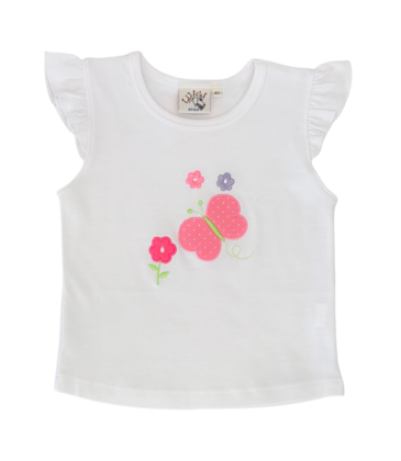 Luigi Luigi Butterfly Flutter Sleeve Top