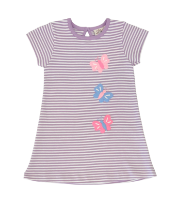 Luigi Luigi Butterflies Stripe Dress