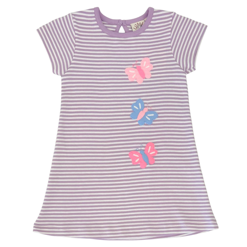 Luigi Luigi Butterflies Stripe Dress