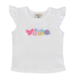 Luigi Luigi Garden Friends Flutter Sleeve Top